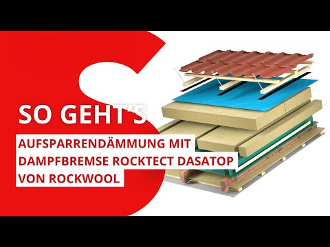 Aufsparrendämmung mit Dampfbremse RockTect Dasatop | ROCKWOOL