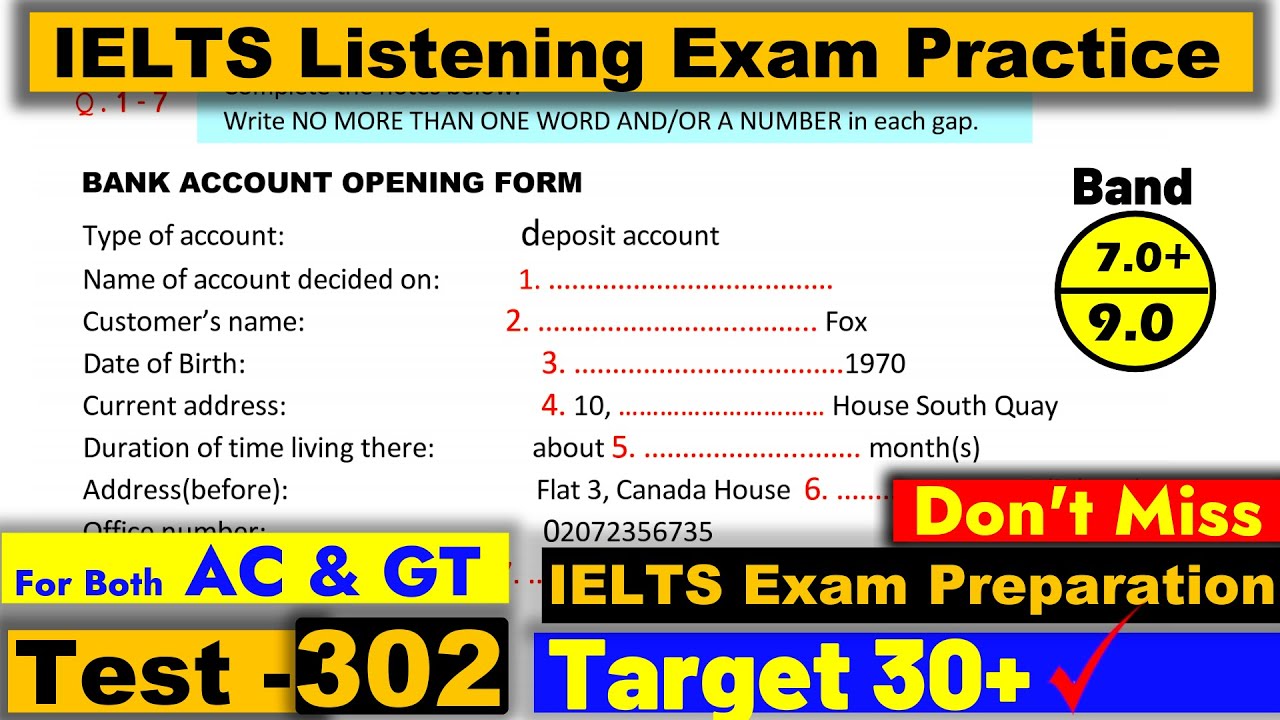 IELTS Listening Practice Test 2026 with Answers [Real Exam - 302 ]