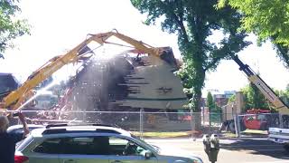 Hayward Field Demolition Has Begun With The Destruction of The East Grandstands