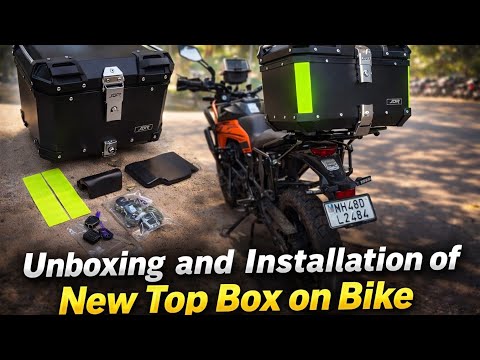 Unboxing and Installation of JDR Aluminium 46L Top Box on Bike | KTM Adventure  #fyp #viral  #rider 