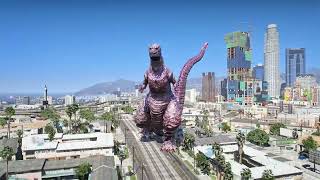 GTA 5 Godzilla in the city