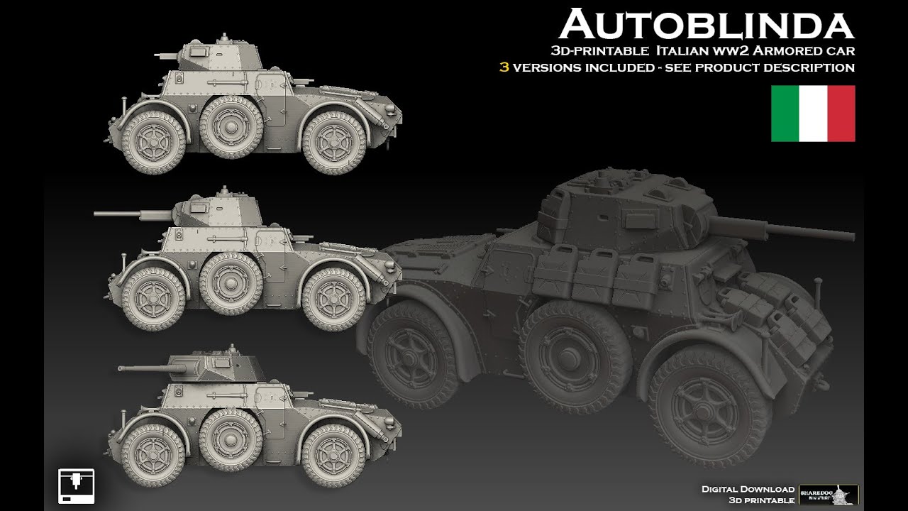 Autoblinda Autoblinda Modello di stampa 3D