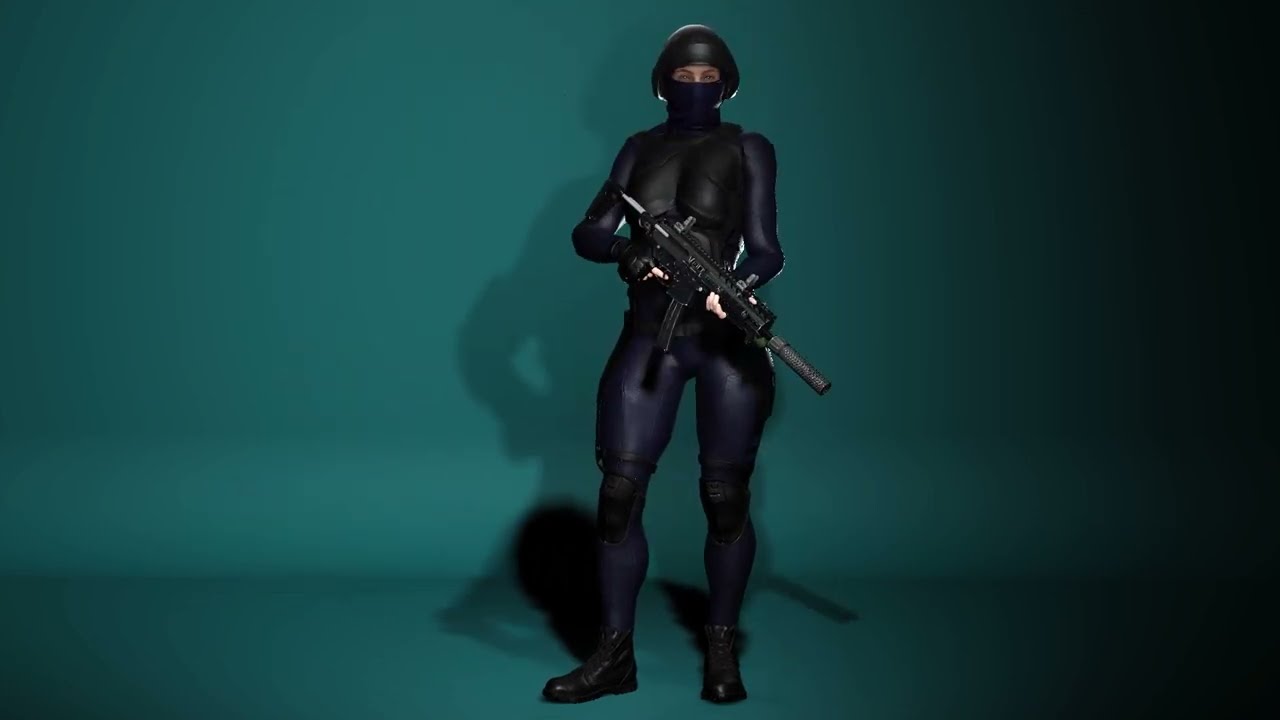 Female SWAT Soldier 3D Model