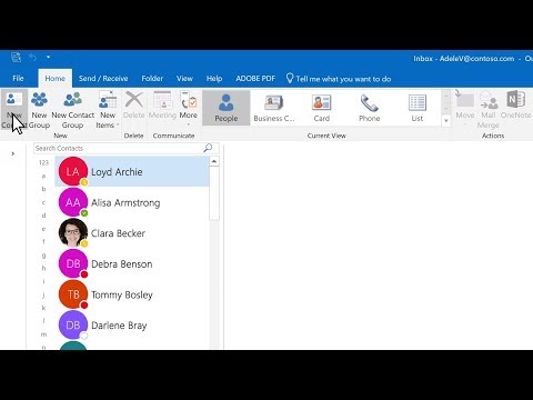 Add a contact in Outlook