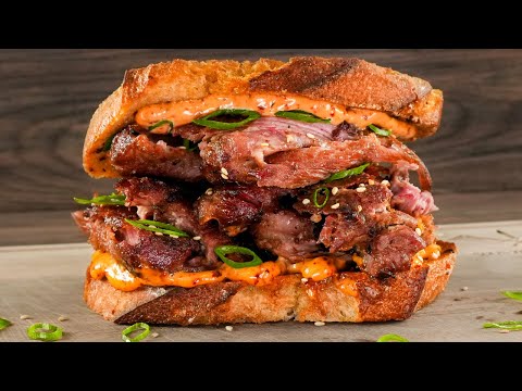Korean Style Pork Rib Sandwich