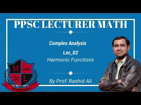 Harmonic functions in complex Lec 02 Complex Analysis