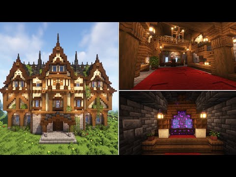NeatCraft - Minecraft | Big Medieval Mansion | Interior Tutorial