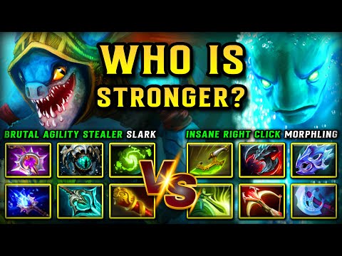 WHO IS STRONGER? | Brutal Agility Stealer Carry Slark Vs. Insane Right Click Boss Morphling | DOTA 2
