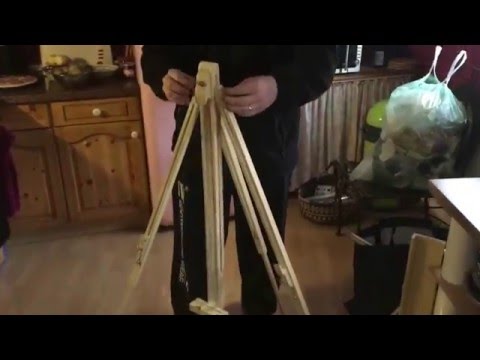 How to assemble painter's easel disassembly easel Staffelei aufbauen und abbauen Anleitung