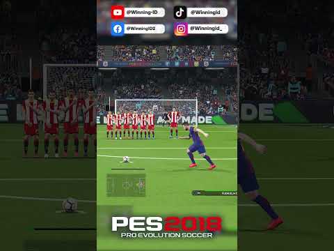 PES 2018 Lionel Messi Free Kick Goal  #messi #pes2018 #barcelona