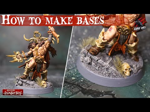HOW TO MAKE SIMPLE ROCKY RUIN MINIATURE BASES - UNTAMED BEASTS - Warhammer Warcry Miniature Basing