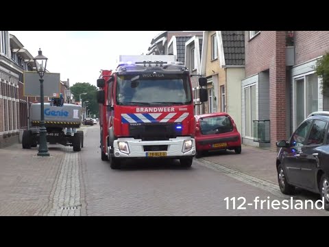 Vrijwillige Brandweer Wolvega TS 026732 met spoed naar gaslek in Wolvega!