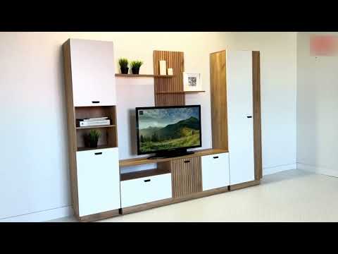 Набор мебели в гостиную Моди К2 (дуб крафт золотой/белое дерево) в Кургане - видео 10