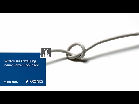 Krones Checkmat - Wizard erstellt neue Sorte @ TopCheck