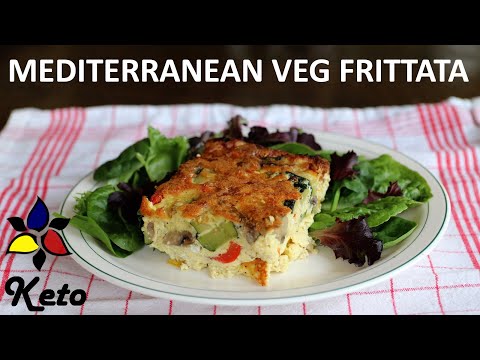 Mediterranean Roasted Vegetable Frittata – low carb keto, gluten and grain free, paleo