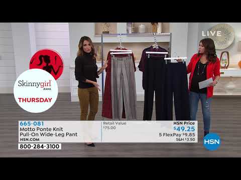 Motto Ponte Knit PullOn WideLeg Pant