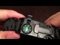 550 paracord outdoor survival bracelet with whistle, compass, and fire starter by Sahara Sailor