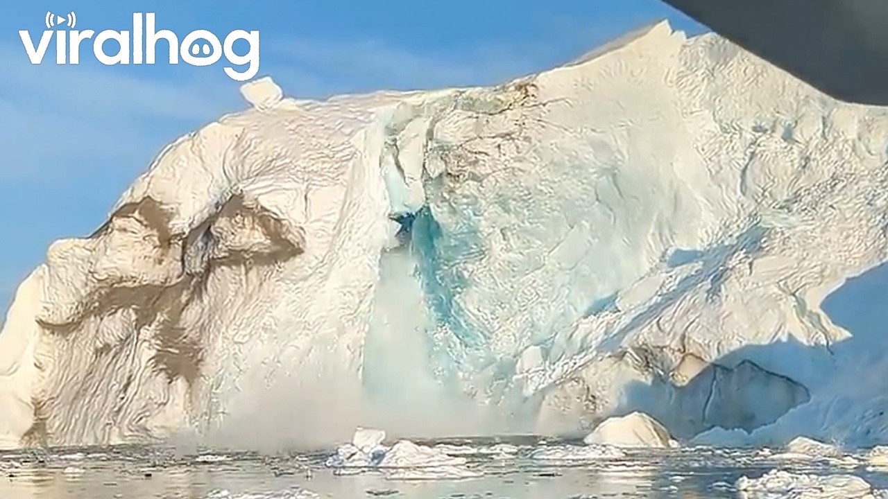 An Iceberg Collapsed in Greenland Causing a Heavy Wave || ViralHog
