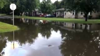 Standing flood waters in Bethany
