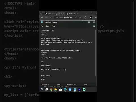 PyScript !!! It's Python! inside HTML!! - run python in your html #pyscript #py_script