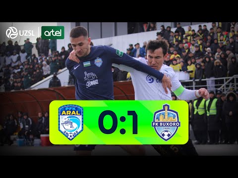 Superliga. Pley-off. Aral - Buxoro bahsida kiritilgan gol va xavfli vaziyatlar (Highlights)