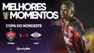 DO BANCO PRA VITÓRIA E PARA A LIDERANÇA NO GRUPO! Melhores Momentos Vitória 3 x 1 Piauí