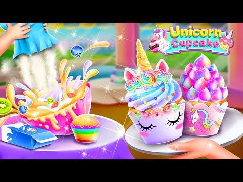 Unicorn Cupcake Maker- Baking Games For Girls Video