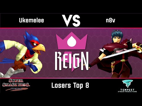 Ukemelee (Falco) vs n8v (Marth) - Losers Top 8 - Reign 6