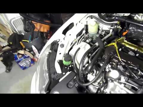 Evo X Radium duel catch can Install! Updated driverside bracket.