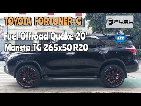 Fuel Quake 20" wrapped with Monsta TG 265x50 R20 on this Toyota Fortuner @ RNH Tire Supply