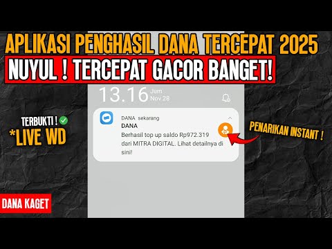 APK PENGHASIL DANA 2025 - CARA MENGHASILKAN UANG DARI INTERNET - GAME PENGHASIL UANG