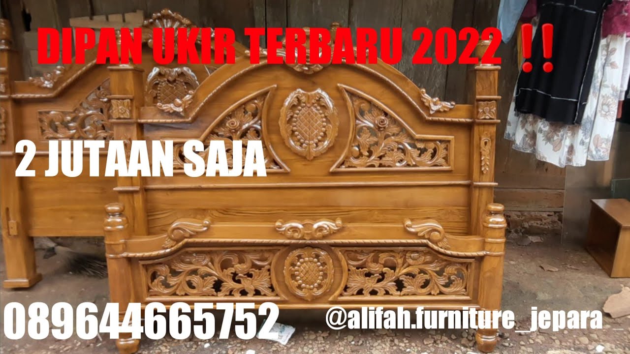 Tempat Tidur/Dipan ukir Terbaru 2022 Cuma 2 Jutaan saja‼️