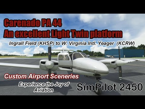 Carenado PA 44 | Real Pilot | MSFS 2020 | Custom Sceneries | VFR | KHSP to KCRW | GA
