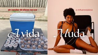 de vendas de doce na rua para influenciadora.