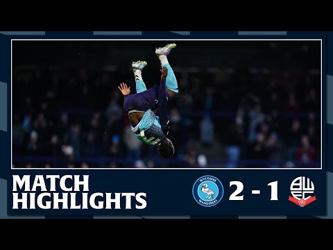Match Highlights: Wycombe Wanderers 2 - 1 Bolton Wanderers