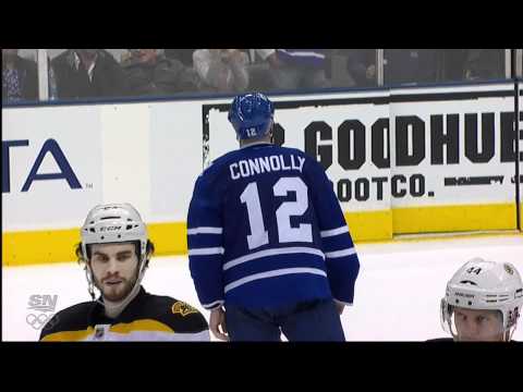 Tim Connolly's Take down on Brad Marchand - Mar 6th 2012 (HD)