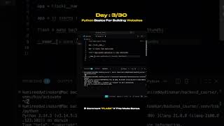 Day 3/30 Do subscribe python basics for websites backend series #python #coding #graduate #stydent