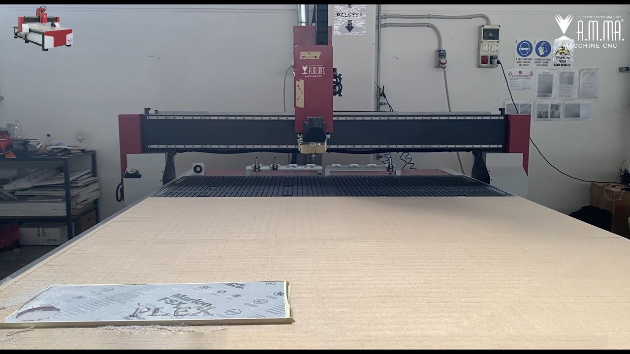 Collaudo pantografo modello Light Evo 2130 con cambio automatico utensili   AMMA