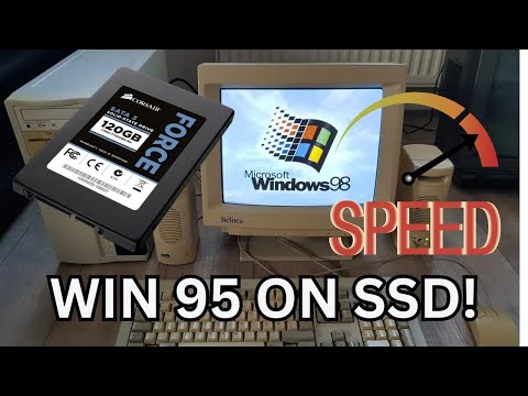Windows 95 Booting From Sata SSD! Super fast boot time!