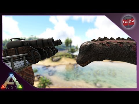 TAMING A TITANOSAUR WITH MOBILE CANNON BASE | ARK SURVIVAL EVOLVED [S4E33]
