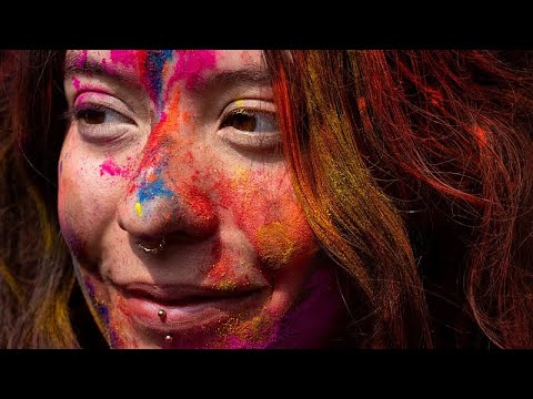 Kathmandu bursts into colour as thousands celebrate Holi festival