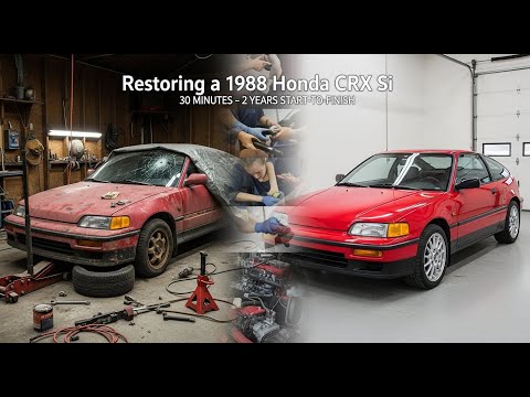 Restoring a 1988 Honda CRX Si in 30 Minutes - 2 Years Start-to-Finish