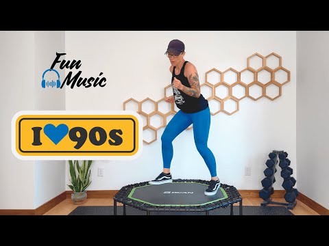 80s & 90s Music Rebounder Workout | Fun Mini Trampoline Cardio Fitness