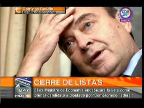Entrevista con Domingo Cavallo en Cronica Matinal