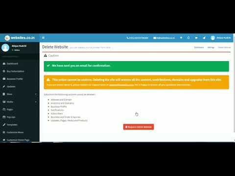 How to delete your website