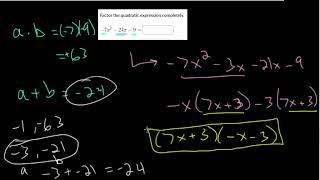 Factoring Quadratics By Grouping: Practice