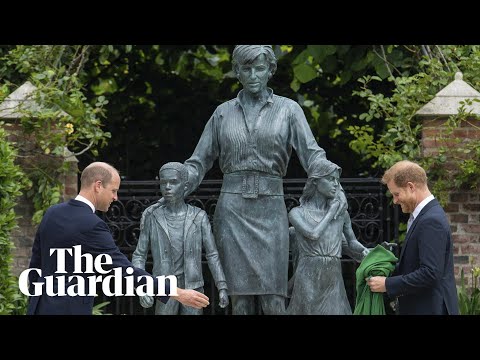William and Harry reveal statue of Diana at Kensington Palace