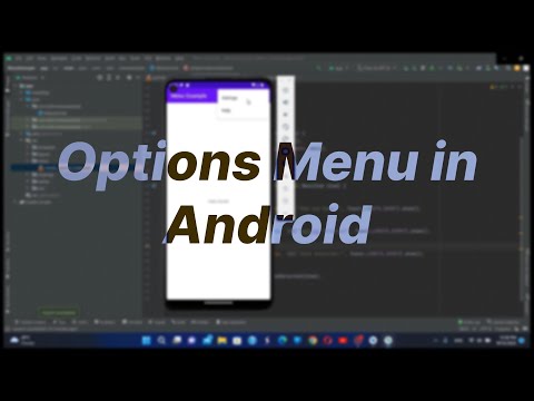 Options Menu Android Studio - Android Basics JAVA