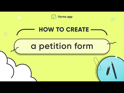 How to create a petition form