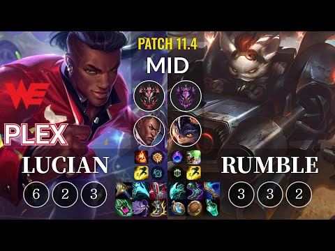 WE Plex Lucian vs Rumble Mid - KR Patch 11.4